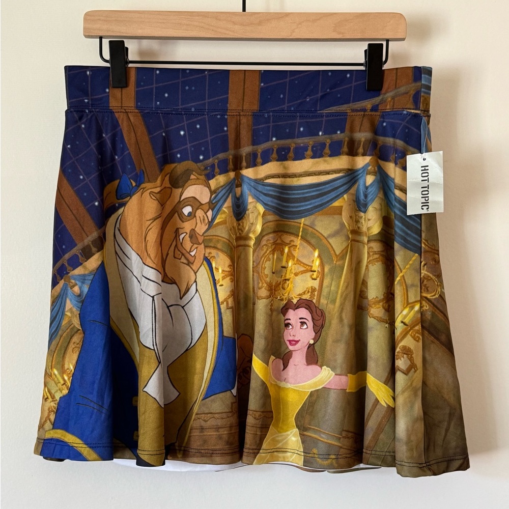 Disney Beauty & the Beast Skater Skirt by Hot Topic XL